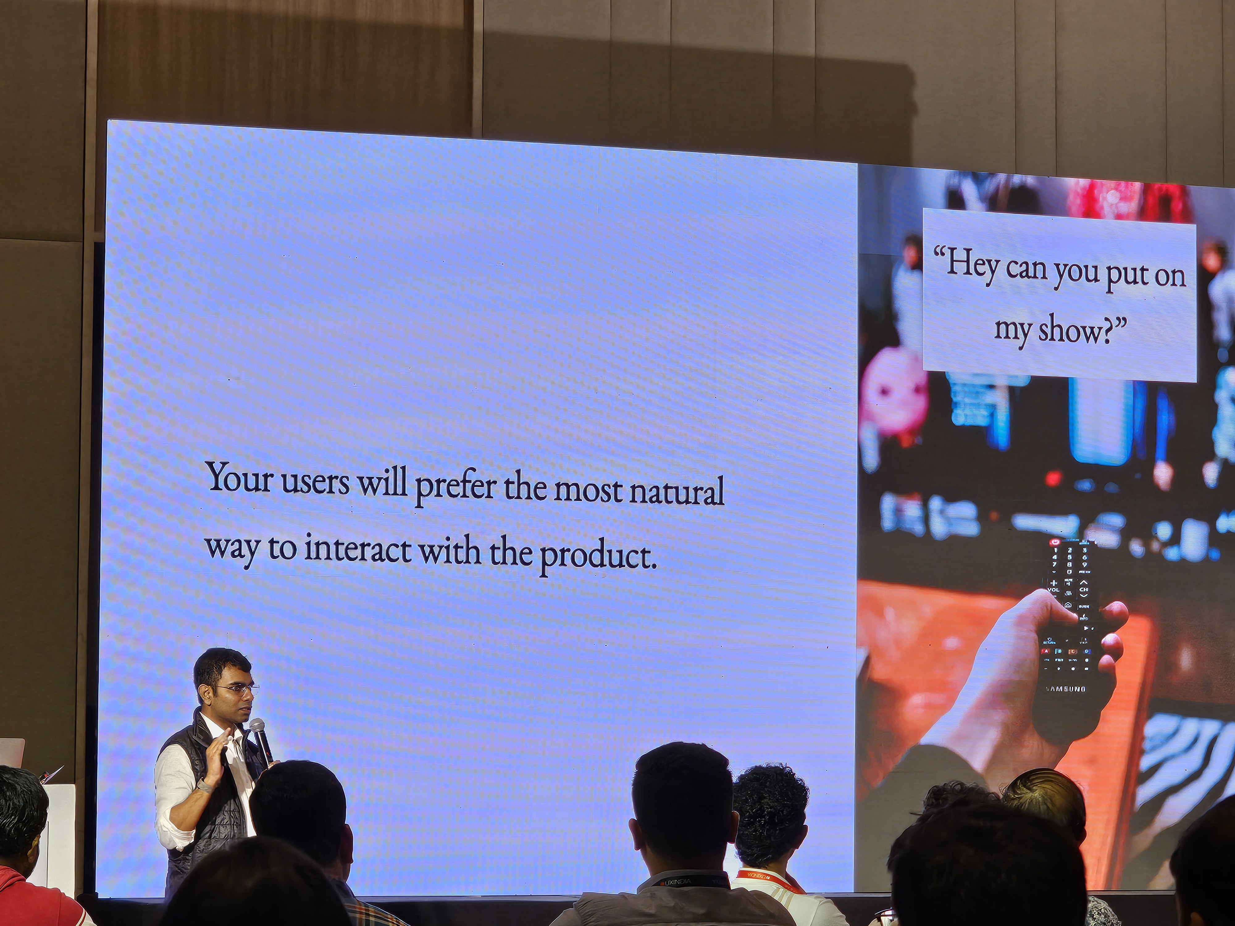 Conference talk on stage